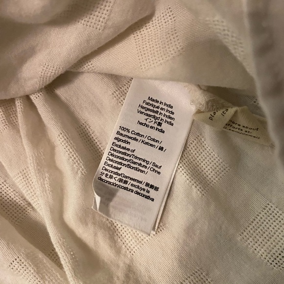 Madewell Cream Strapless Smocked Blouse - Picture 3 of 5